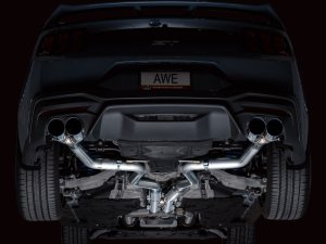 Ford Mustang Performance Exhaust - AWE Tuning - Cat-Back Track Edition - Chrome Silver - 2024+ Ford Mustang Performance Exhaust - AWE Tuning - Cat-Back Track Edition - Chrome Silver - 2024+
